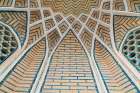 Bukhara, Uzbekistan, Central Asia. Decorative arched ceiling at the Kalan Mosque in Bukhara. Vintage Print